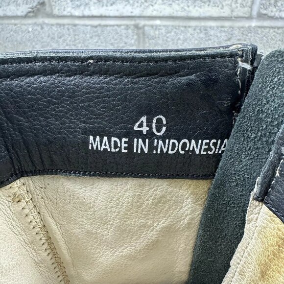 Blackstone Black Leather Goth Burlesque Dancing Unique Mid-Calf Boots 40 9 - Picture 2 of 7